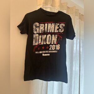 The Walking Dead Grimes Dixon 2016 Black Graphic Tee